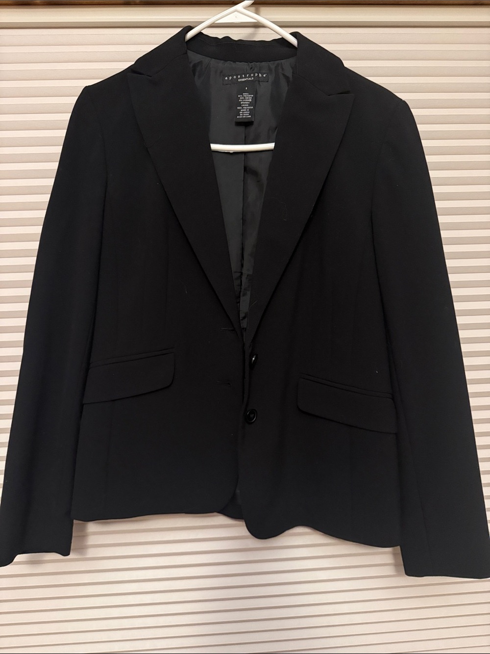 Apostrophe essentials women’s 2 button black formal professional blazer